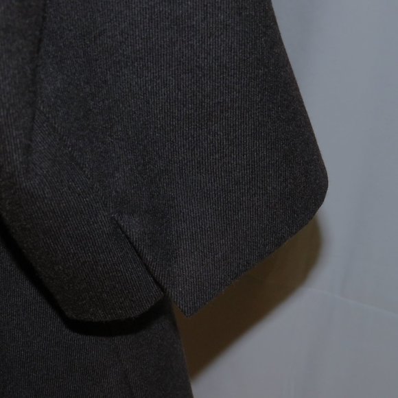 Edward Sexton Savile Row Bespoke Charcoal Gabardine Hideaway Button Overcoat 44R - Picture 9 of 12